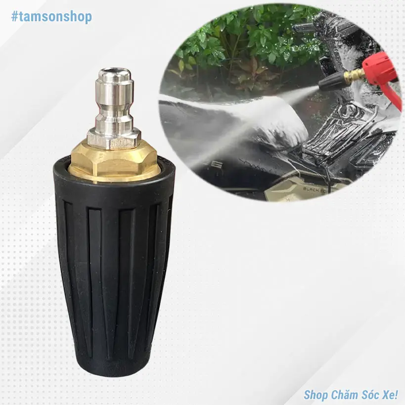 Đầu béc rửa xe cao áp phun xoay turbo 360 độ 4000 PSI