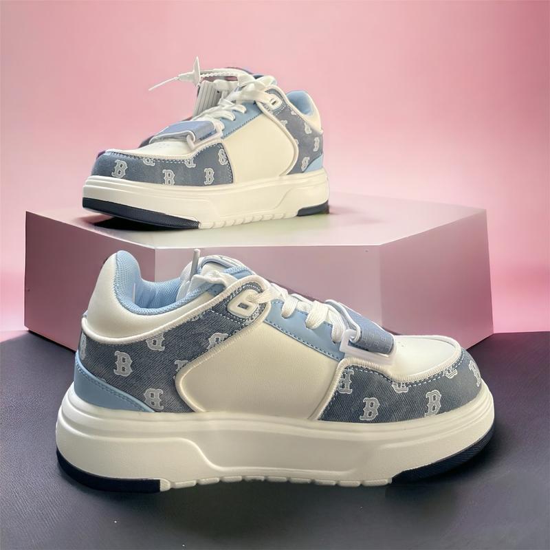 Giày thể thao MLBI Mid Xanh - Giày thể thao nữ đế cao thời trang,sang trọng Sneaker Shoes 2