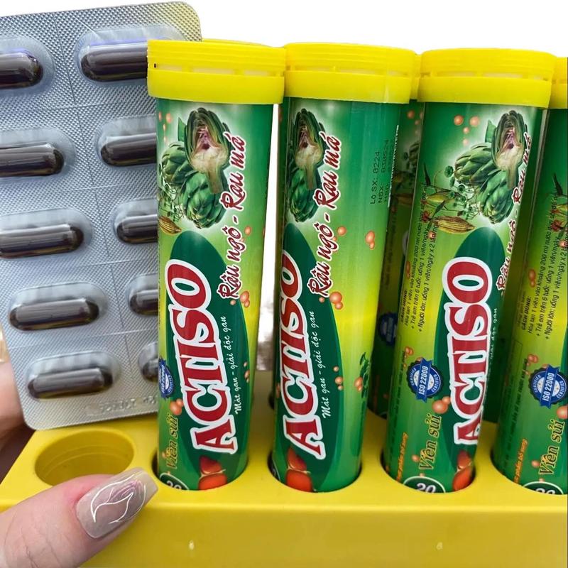 6 Lọ 120 Viên Sủi Actiso Râu Ngô Rau Má Mát Gan Thanh Nhiệt Thải ...