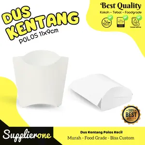 Dus Kentang Polos isi 50, Box Kentang Goreng, Kemasan Kentang Goreng