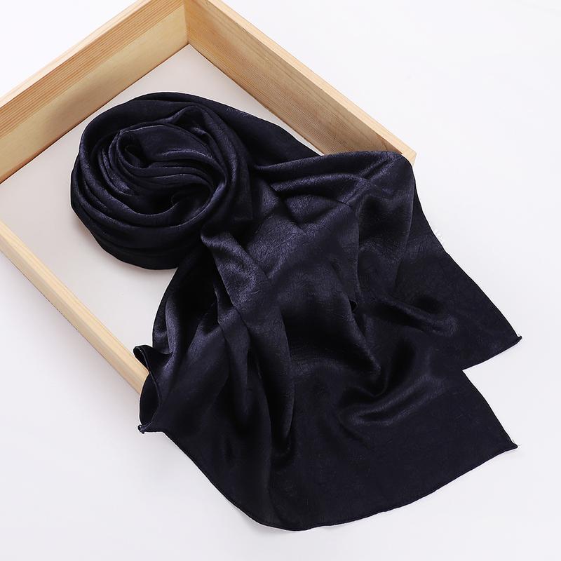Product Introduction of Pashmina hijab Malaysia New Artificial Silk Silky Satin Scarf Women's Shawl Toe Cap Headscarf 23