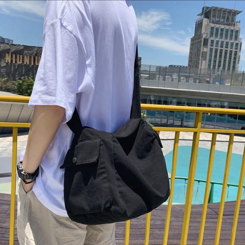 Túi Đeo Chéo , Túi  Hộp Vuông Vải Canvas Thời trang Học Sinh Đi Học Đi Chơi_TVT Bag Đeo Vai Tote Chữ Nhật 4