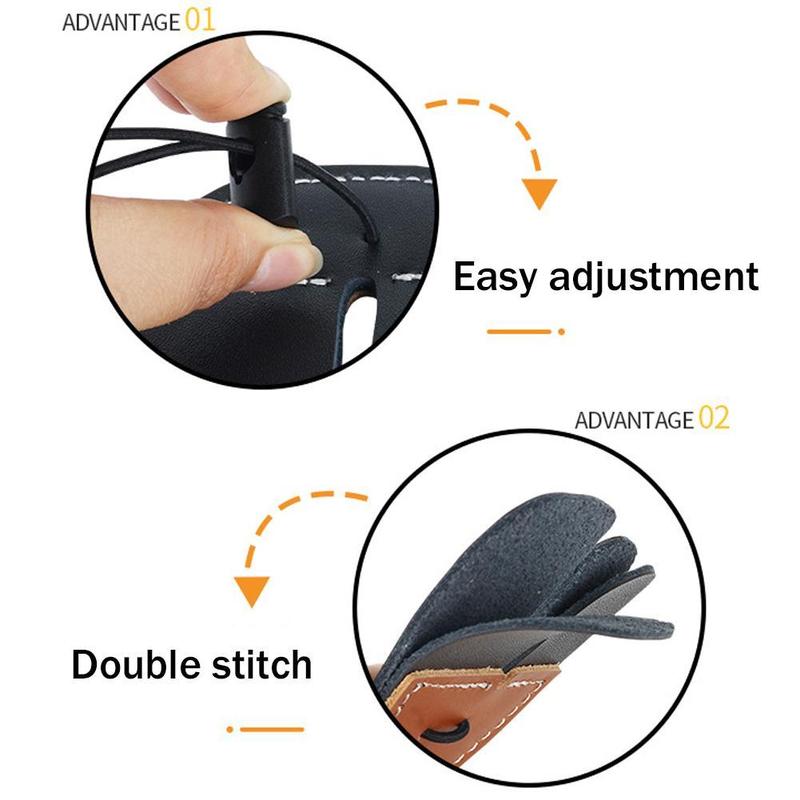 Product Introduction of Bow And Arrow Sports Cowhide Finger Protector Double Protector Accessories Sports Layer Finger 37