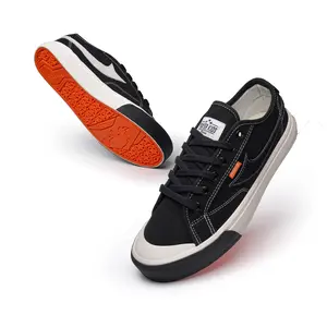 Sepatu Sneakers Prayerkids Ora 01 OX Black Cream Casual Shoes Pria Snekers Hitam Putih