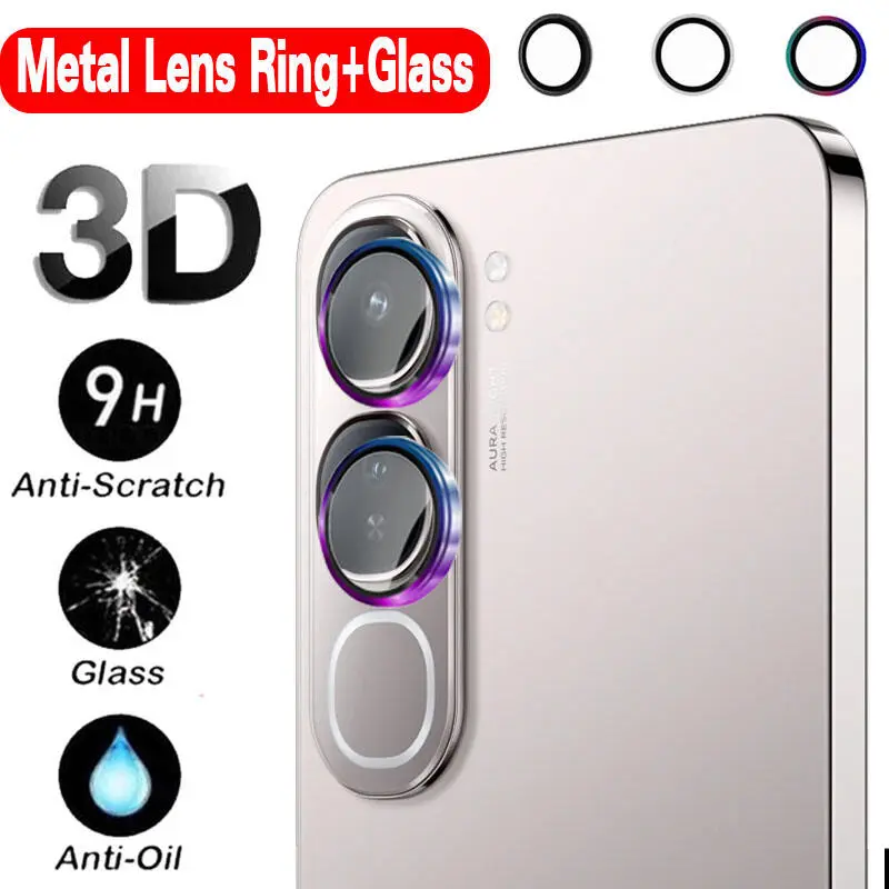 Luxury Metal Lens Ring For Vivo V50 Lite V40 V40Lite V40 V40Lite 4G 5G 3D Full Cover Aluminium Alloy Tempered Glass Metal Ring Cover Camera Rear Screen Protector Lens Film