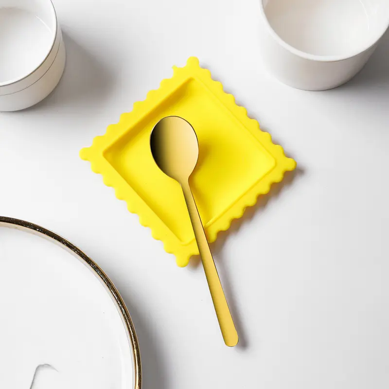 【Apligod】Bantalan Sendok Sup Kreatif Pad Peralatan Makan Tebal Pad Spoon Silikon Tahan panas