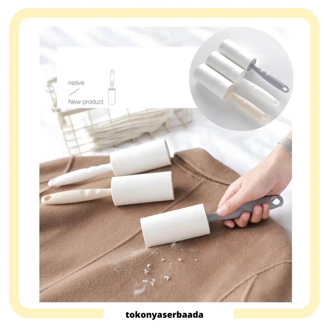 TSA Sticky Roll Pembersih Bulu Debu Pakaian Bulu Hewan Kucing Kotoran