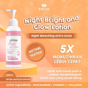 NEW LOTION NIGHT BRIGHT AND GLOW MYOBEAUTY 100ml MYO BPOM EXTRA WHITENING