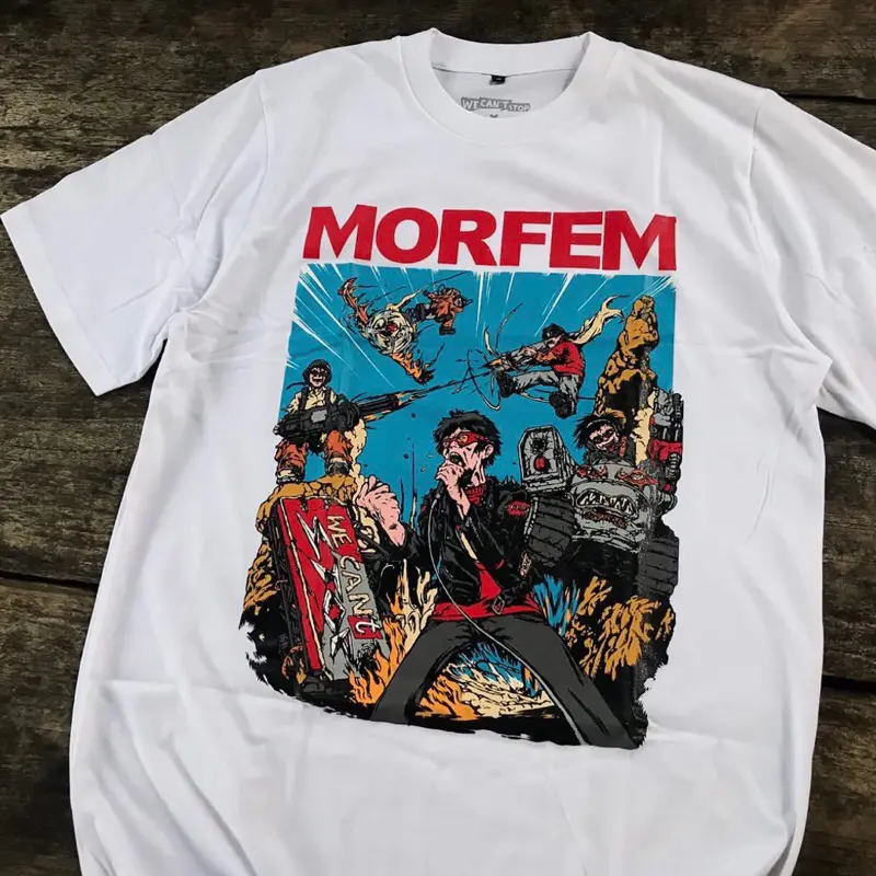 Kaos MORFEM - LITTLE RASCAL tshirt band morfem White Cotton combad tebal 24s cxcxz Rekomendasi Kencan