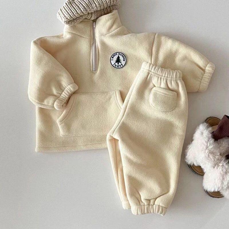 Product Introduction of Quần Áo Trẻ Em Trẻ Sơ Sinh Phong Cách Instagram Hàn Quốc, Lót Lông Cừu, Bộ Đồ Thời Trang Dày Dặn, Áo Len Cao Cổ Cho Mùa Thu Và Mùa Đông Của Trẻ Em, Quần Hai Mảnh 22