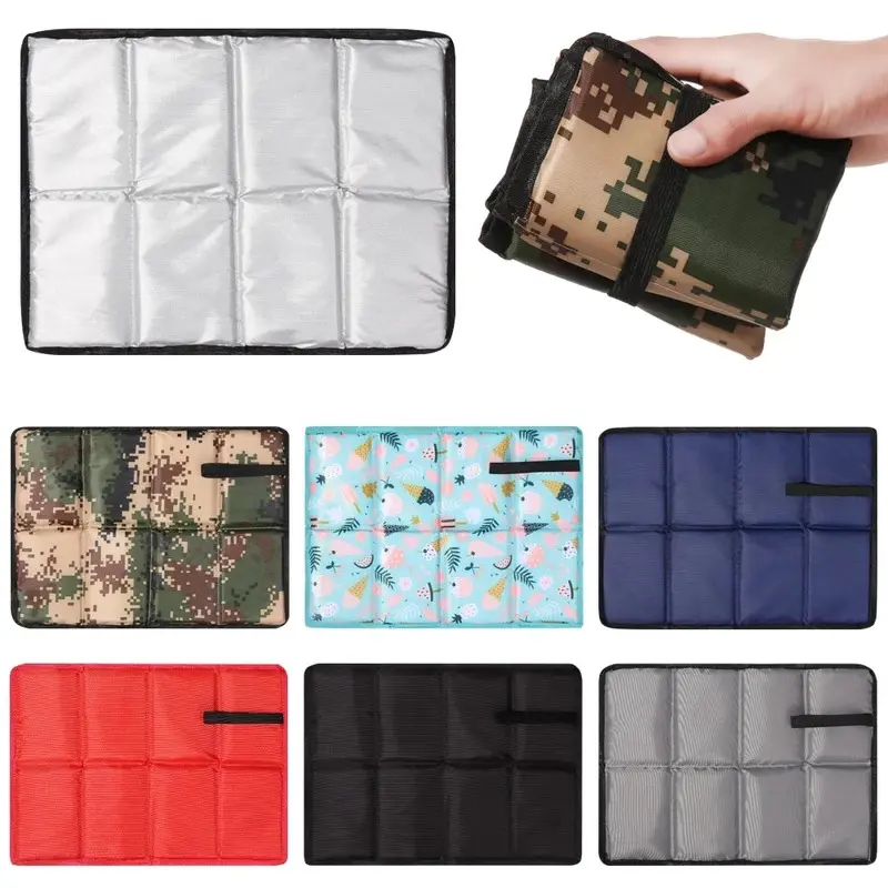 Waterproof Oxford Cloth Portable Folding Camping Mat Foam Sitting Pad Beach Mat Prevent Dirty Hiking Small Picnic Seat Outdoor