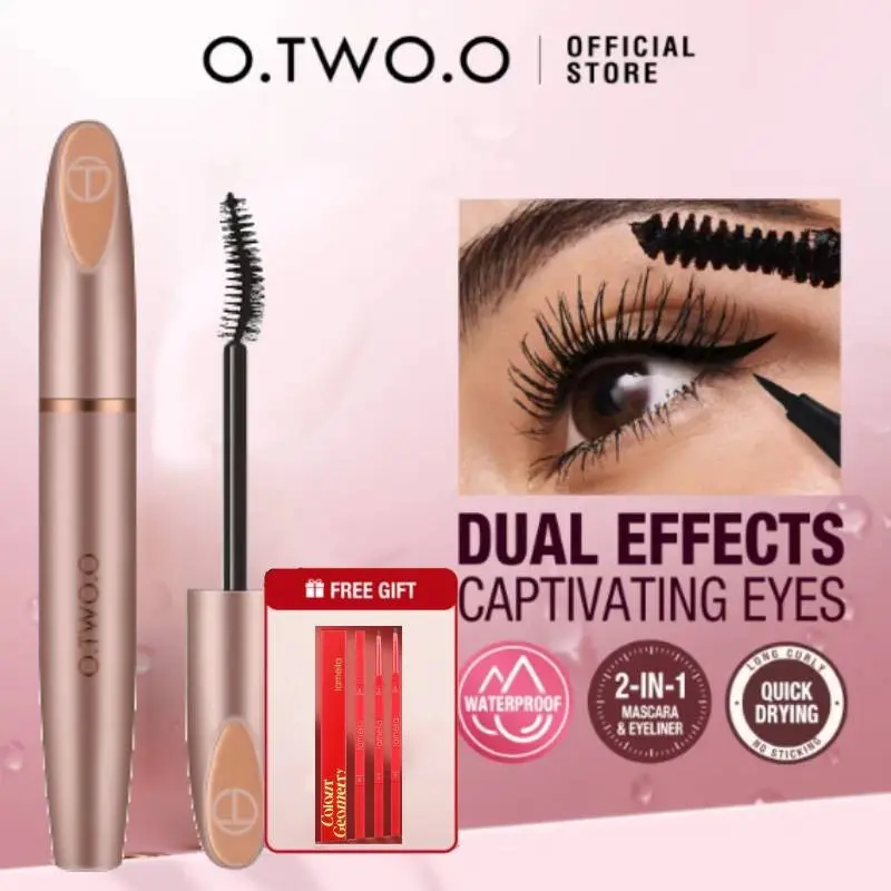 O.TWO.O Cosmetic 6ml black 3D stereo fiber waterproof mascara long lasting thick maskara