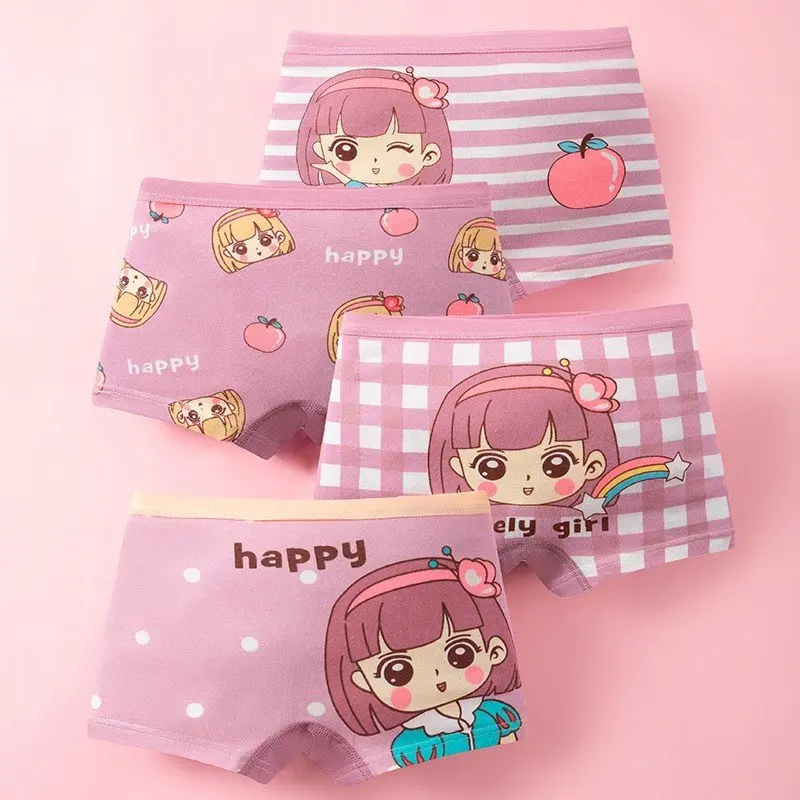 Sét 4 chíp đùi cho trẻ em vải cotton mềm mát dành cho bé gái từ 8-45kg 5