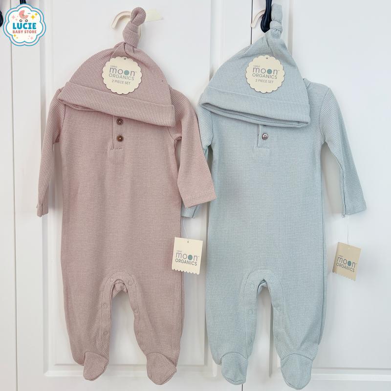 Sét body 2 chi tiết dài tay kèm móc cho bé trai 0-9 tháng chất liệu cotton thoải mái mỏng nhẹ mùa thu đông Kem Vải Cotton mền 1