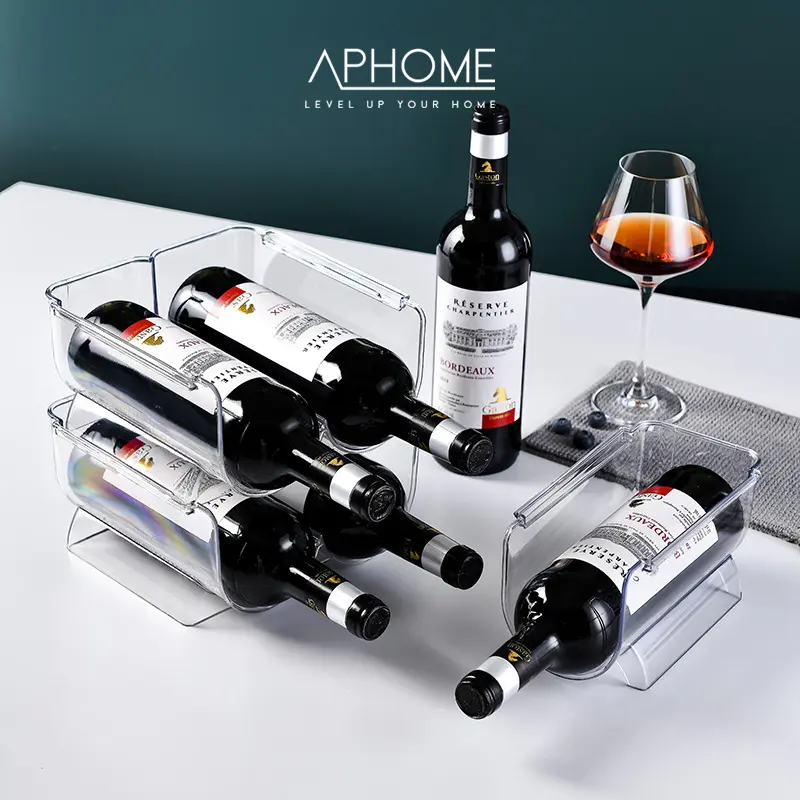 APHOME Rak Botol Minuman Susun Transparan Bottle Holder Organizer Storage Rack Stackable WINI 6