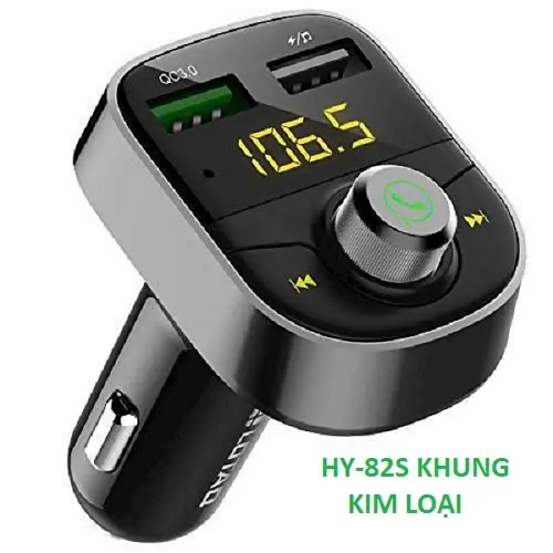 Tẩu Nghe Nhạc Kết Nối Bluetooth Kiêm Sạc Cổng QC3.0 HY-87 Dùng Cho Ô Tô 12V Và 24V Phụ Kiện tau bluetooth
