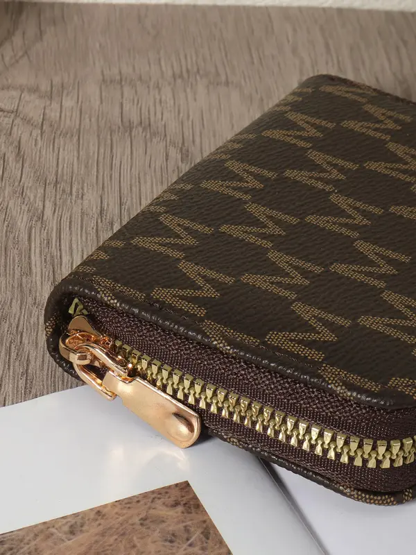 Fashion Letter Pattern Pu Leather Zipper Wallet, Simple Casual Multi-card Card Holder for Women, Casual Trendy Versatile High-quality Wallet for Daily Use 4