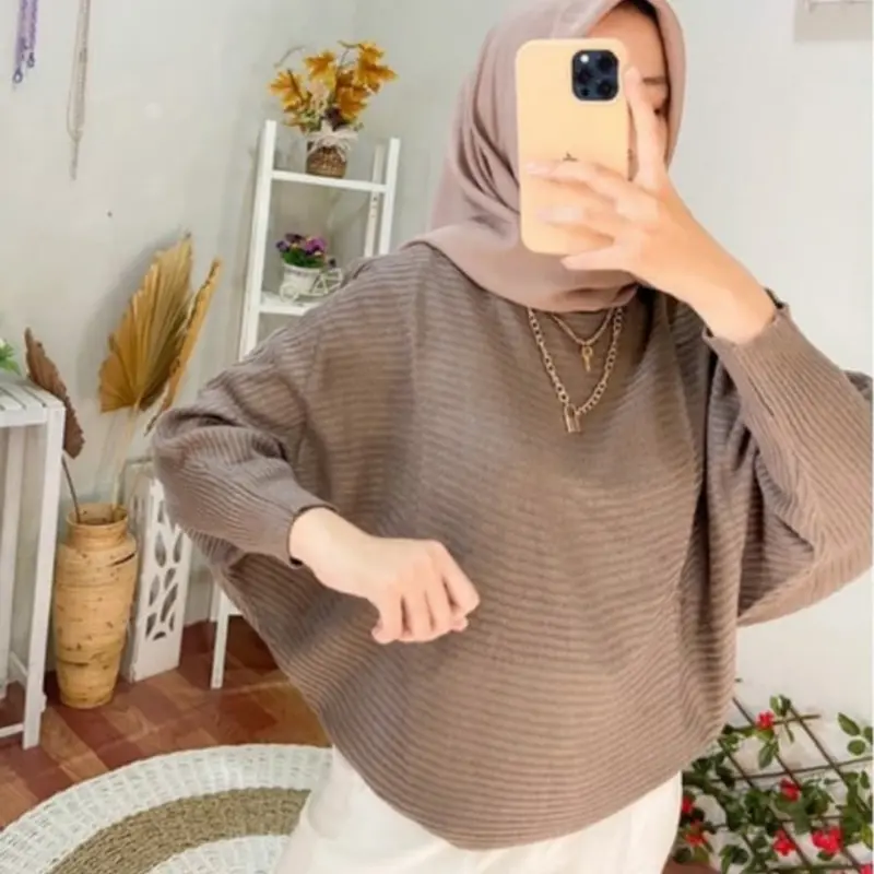 Atasan Baju Batwing Dewasa Rajut PREMIUM Knitwear Sweater Wanita 3
