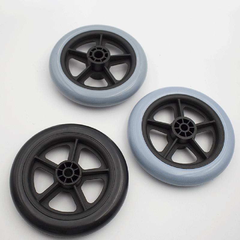Product Introduction of Universal 5Inch Wheelchair Front Castor Anti Slip Replacement Shopping Cart Wheels Wear-resistant Travelling Trolley Caster Wheelchair Accessories 25
