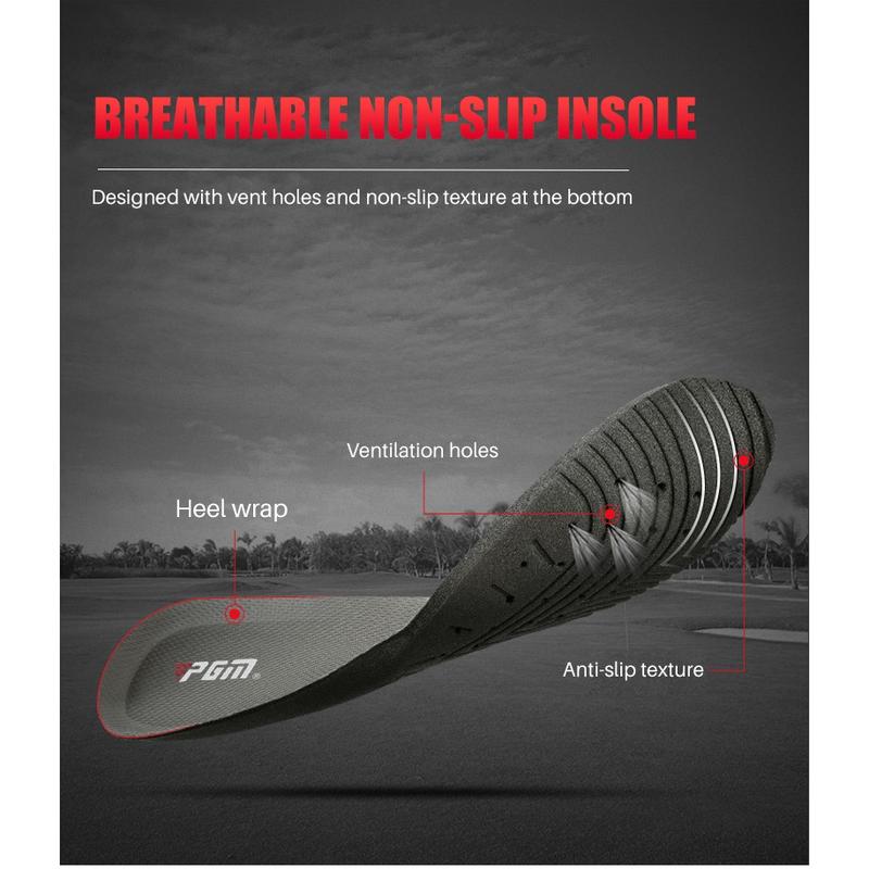 Product Introduction of [PGM] Golf Shoes Rotation Shoelace Sneakers New Design 4 Color Good Quality Waterproof Men Sport Shoe With Anti-Skid Sole XZ096 35