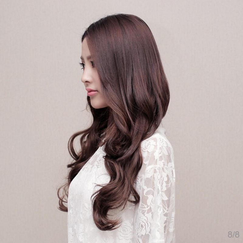 Product Introduction of Dark Brown Large Wave Fashionable Temperament Wig Curly Hair, Hair Human Brown Curtains Wig X7E1 21
