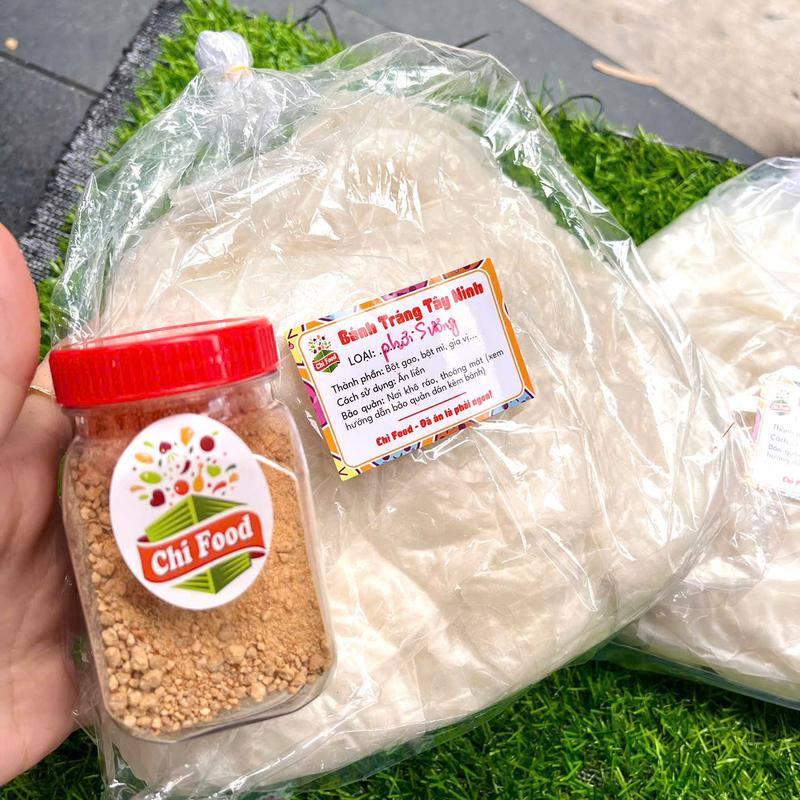 Combo bánh tráng muối sặc tặng sốt hoặc hành phi Chifood92 Ăn Vặt 500g rìa dày