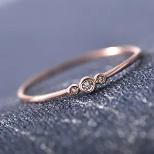Cincin Mutiara Gaya Simple Untuk Wanita Sterling Silver Hias Perhiasan Mini KIARA JEWELRY gold