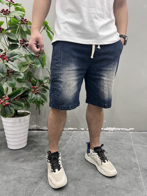   Ảnh + Video  Short Jeans Quần Bò Phối Chữ Dập Nổi Cực Đẹp Có Size To 110Kg J31 