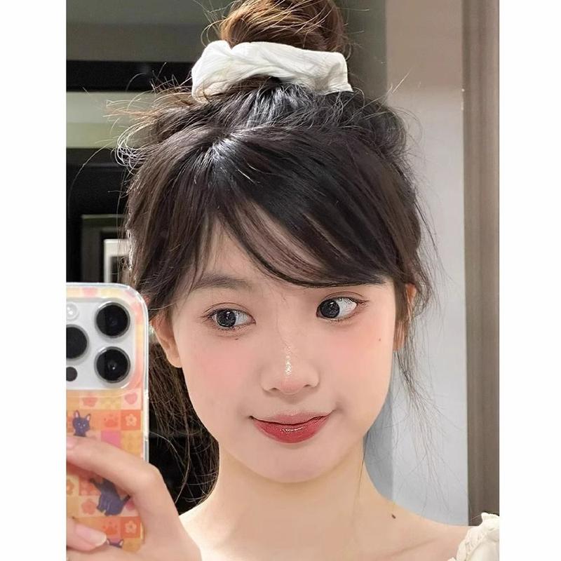 Tóc Người, Liền Mạch, Tóc Mái Nghiêng, Tóc Mái Không Khí Tự Nhiên 3D, Kẹp Nối Tóc Mái Bên, Dành Cho Phụ Nữ 7