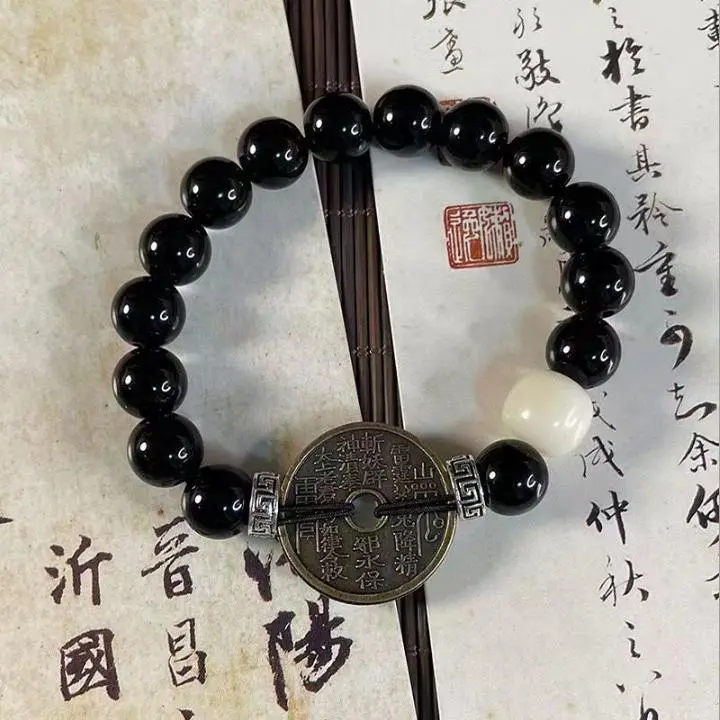Vòng Tay Hạt Thủy Tinh, Phong Cách Trung Quốc Cổ Đại, Unisex, Thiết Kế Đặc Biệt Cho Cặp Đôi, Phong Cách Cổ Trang Trung Quốc 1
