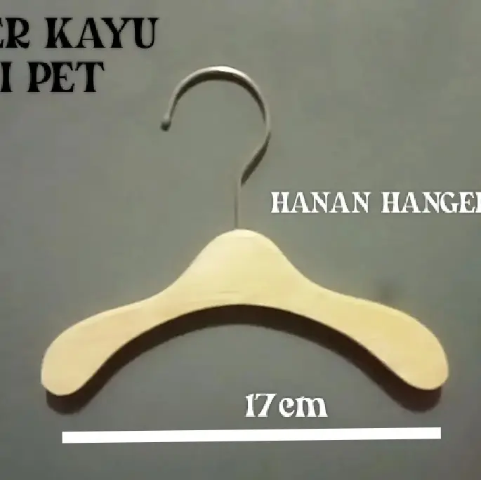 HANGER KAYU MINI PET Pakaian baju kucing baju anjing baju boneka 3