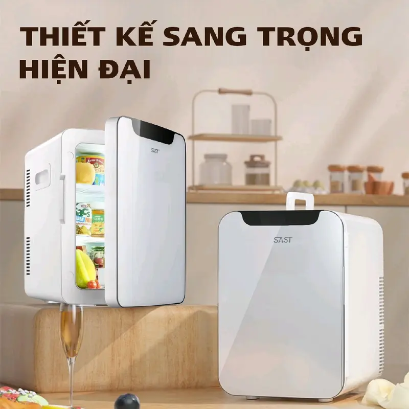 Tủ Lạnh Mini SAST 16L, 22L Bảo Quản Mỹ Phẩm, Thuốc Y Tế, Làm Lạnh Và Hâm Nóng Sữa Cho Bé ( Sử Dụng Điện 220V, 12V Trên Ô Tô ) 1