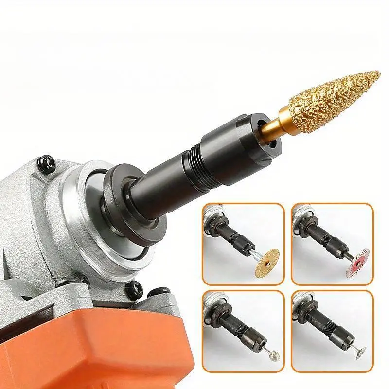 Angle Grinding Tool Modified Adapter, Straight Grinding Tool Chuck, Power Tool Accessories for 100-type Angle Grinding Tool M10 Thread Grinding, Polishing, Cutting 2
