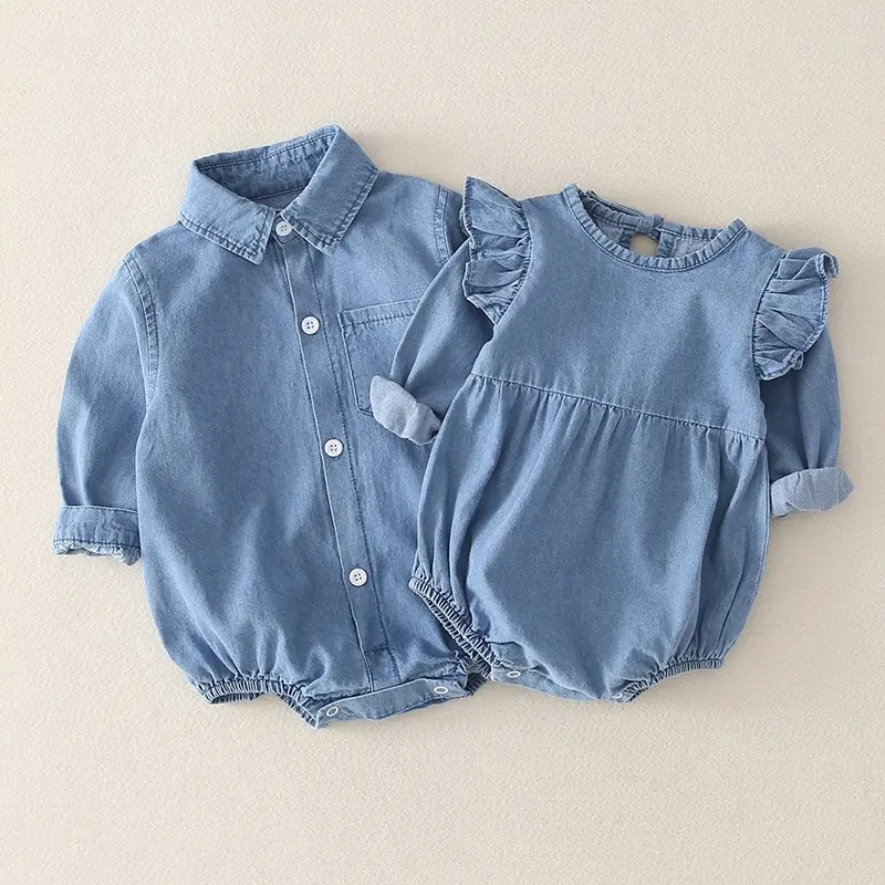 BABYSHWN - Blue denim twins jumper
