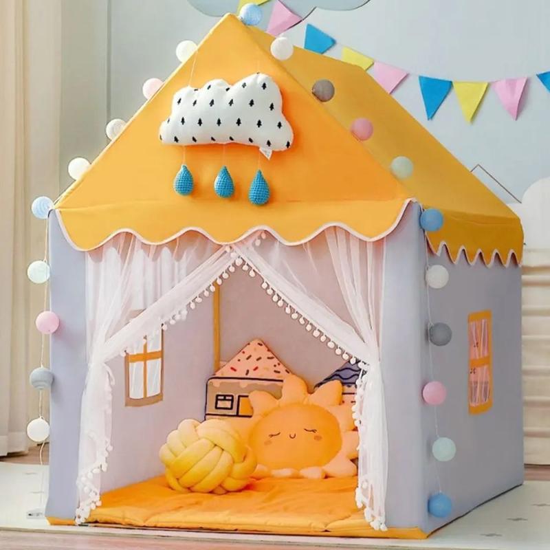  Lều Công Chúa Hoàng Tử Cho Bé Khung PVC Chưa Gồm Mây Đèn Đệm Kích Thước 1.3x1.0x1.3M Chất Liệu Vải Dù Siêu Bền An Toàn Cho Trẻ Em Phong Cách Hiện Đại Cổ Điển 