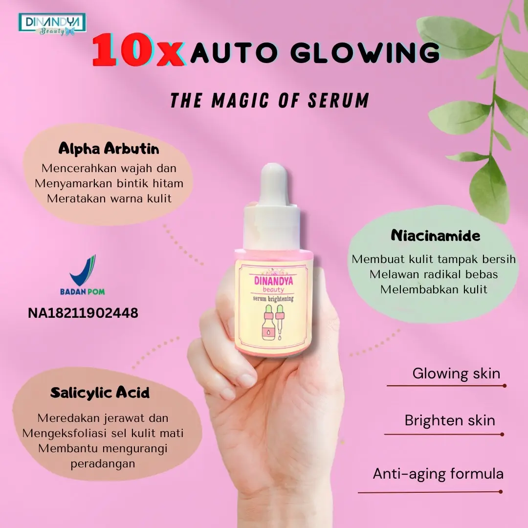 BPOM Serum Wajah GLOWING Brightening || pelicin  Memutihkan