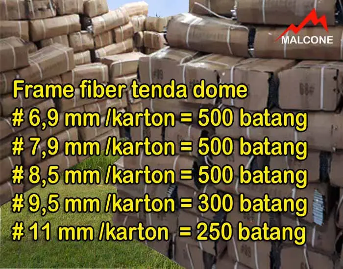 Frame fiber tenda dome 9,5mm pjg 60 cm 1