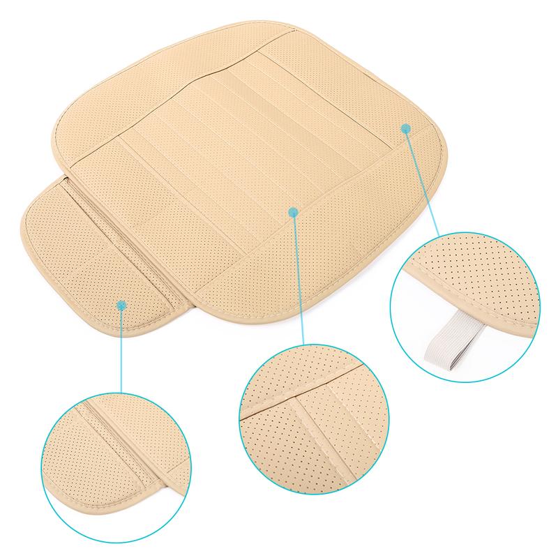 Product Introduction of 【24-hour shipping+free shipping+COD】 Universal PU Leather Car Seat Cover Front Driver Carseat Cushion Protector Anti Slip Seatcover Pad Waterproof 35