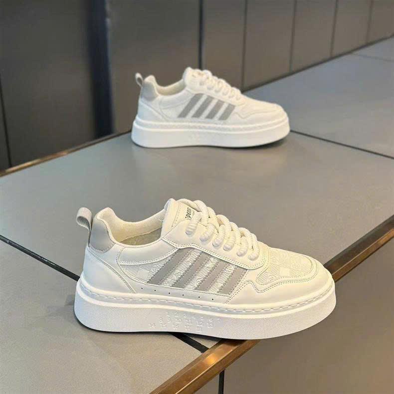Giày Nam Da Cao Cấp, Giày Sneaker Nam Mẫu Mới Đế Bằng Cao Su Non