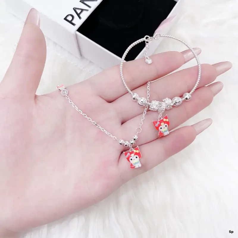 Set koromi bạc s925 không đen gỉ cho bé - Phụ Kiện tay, cổ 4