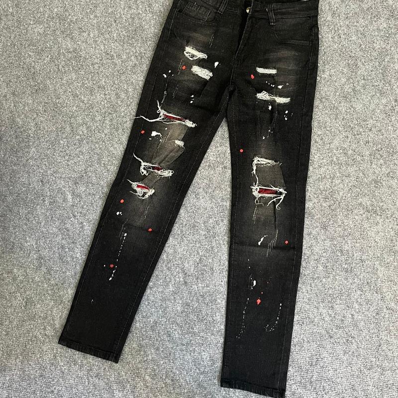 MS34- Quần Jean Nam Rách Kiểu Vẩy Sơn - Chất Denim Co Dãn Thời Trang ( Không kèm phụ kiện) MS34