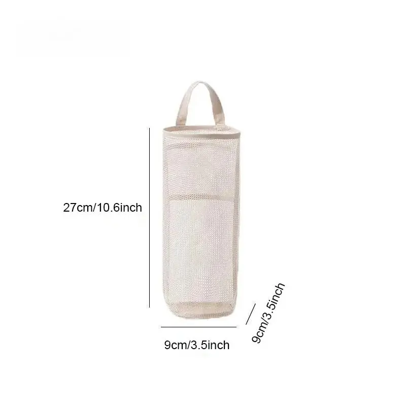 Wall Mounted Mesh Storage Bag, 1 Count Portable Design Garlic Ginger Onion Storage Bag, Hanging Fruits and Vegetables Storage Bag for Home Kitchen, Organiser 5
