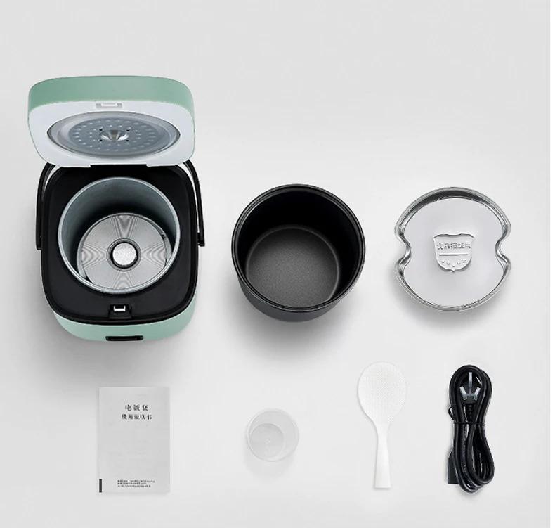Product Introduction of Mini Rice Cooker Automatic Household Kitchen Electric Cooking machine 1-2 People Food Warmer Steamer 1.2L Small Rice Cooker 10