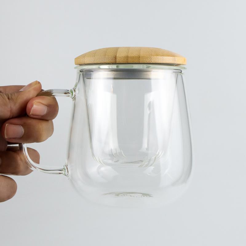 COD One Two Cups Gelas Kaca Infuser Tea 320ml 420ml Tempat Penyeduhan 5