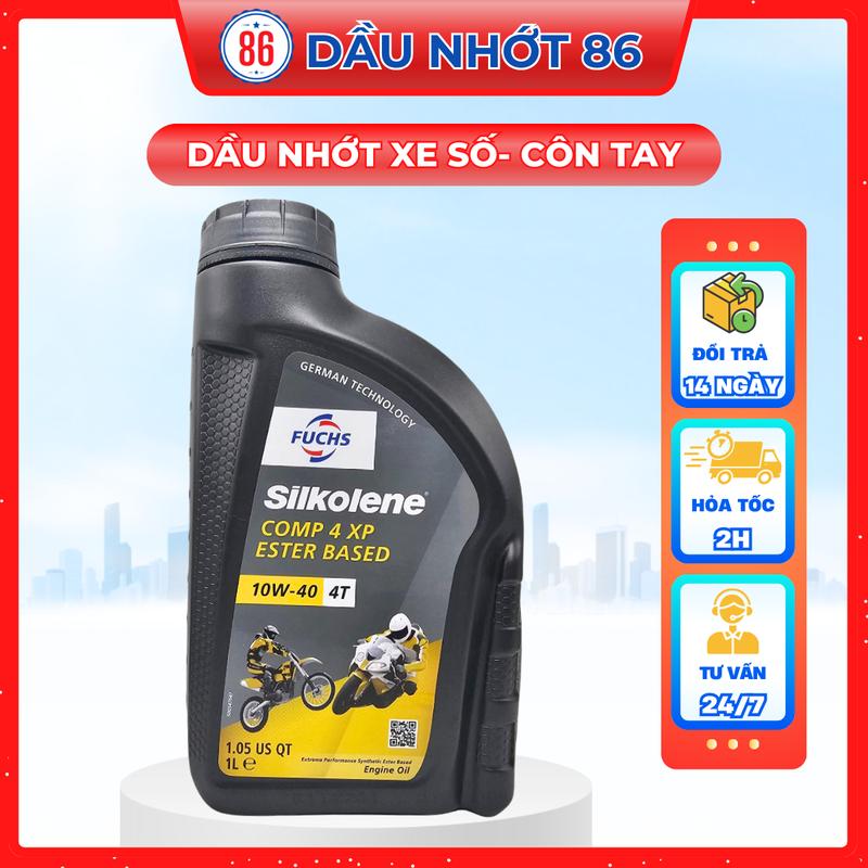  Dầu Nhớt xe số xe côn tay FUCHS SILKOLENE COMP 4 10W40 XP 1L 