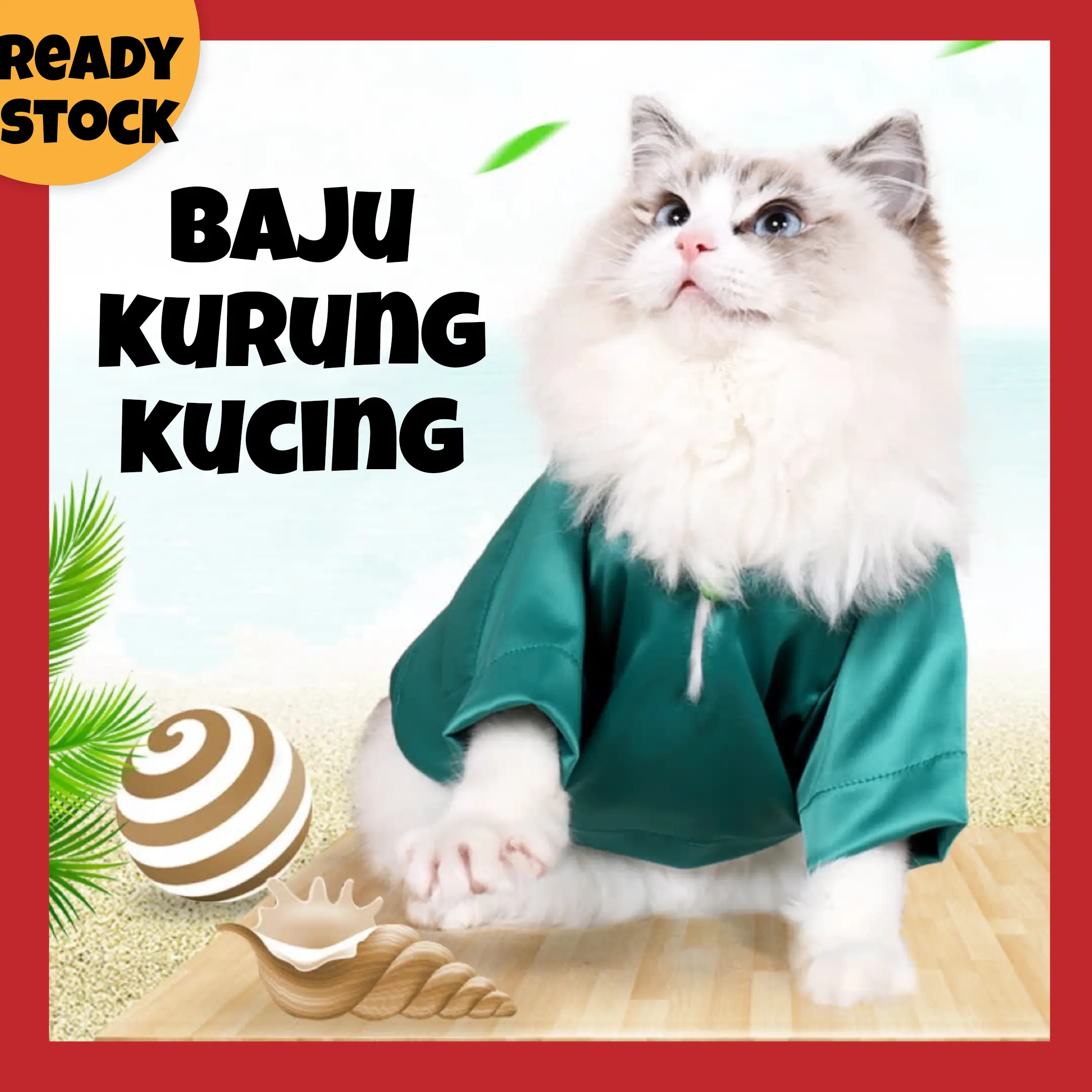 Baju Raya Melayu Kucing Baju Kurung Baju Melayu Unisex Raya Aidilfitri Cloth Cat Clothes Costume Hari Raya