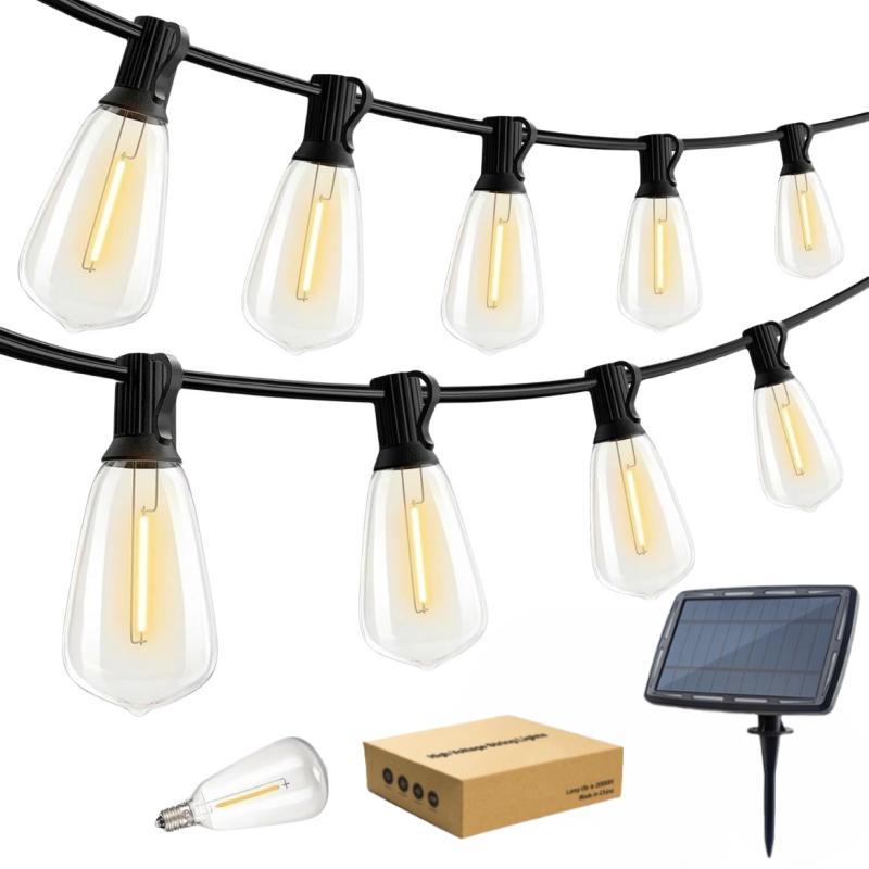 Product Introduction of Solar Powered Outdoor String Light, 1 Count Waterproof Garden String Light with Shatterproof Bulbs, Outdoor Light for Garden, Backyard, Patio 3
