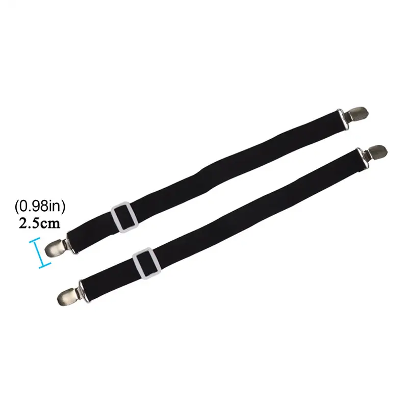 (ODDITYS) Bộ căng tấm có thể điều chỉnh, 2 mảnh, đàn hồi với kẹp kim loại, dây đai căng tấm cho ga trải giường, nệm, bàn ủi hoặc ghế sofa 3