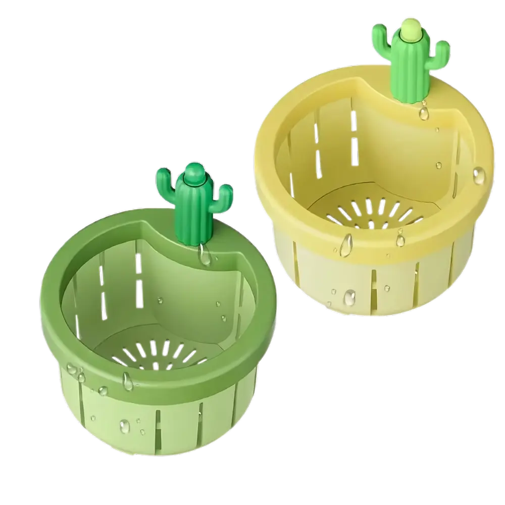 Saringan Wastafel Cuci Piring Kaktus Saringan Sink Filter Anti Mampet Dengan Tombol HM1019