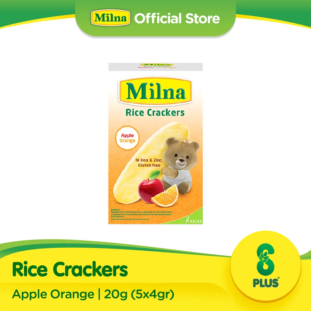 Milna Rice Crackers Apple Orange 5x4gr - Shop | Tokopedia